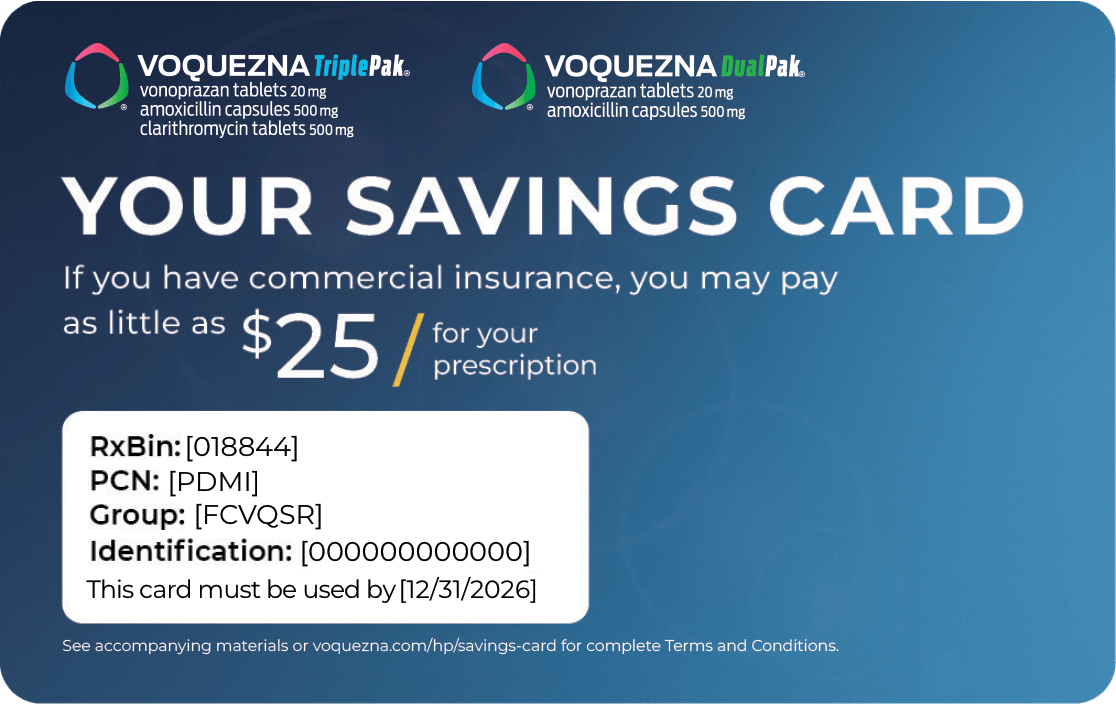 VOQUEZNA® (vonoprazan) Savings Card